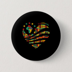 Badge Rond 5 Cm Heart Black History Afro American African Freedom