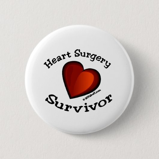 Badge Rond 5 Cm Heart Surgery Survivor (Devant)