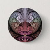 Badge Rond 5 Cm Heartbeat, Abstrait surreal Imaginaire Fractal Art (Devant)