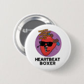 Badge Rond 5 Cm Heartbeat Boxer Funny Music Heart Pun (Devant & derrière)