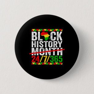 Badge Rond 5 Cm Heartbeat Premier Mois de l'histoire des Noirs Amé