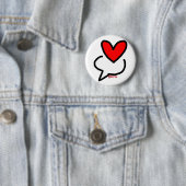 Badge Rond 5 Cm &hearts. Bouton de bulle (En situation)