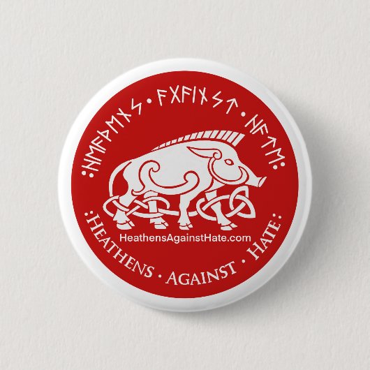 Badge Rond 5 Cm Heathens Against Hate (Devant)
