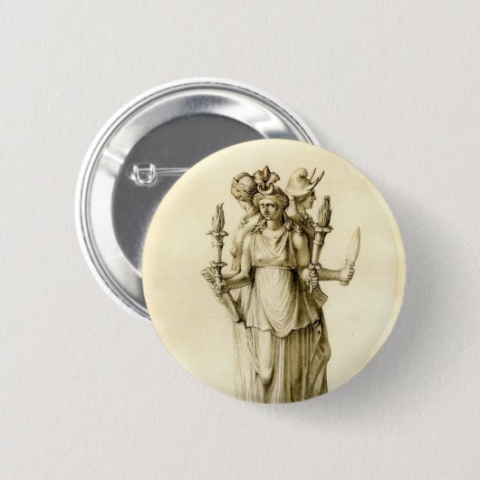 Badge Rond 5 Cm Hecate Triple-Bodied (Devant & derrière)