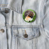BADGE ROND 5 CM HÉDGEHOG (En situation)