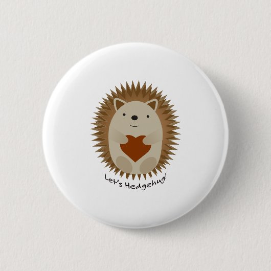 Badge Rond 5 Cm Hedgehug Hedgehog (Devant)