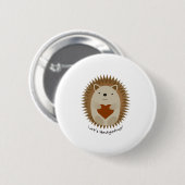 Badge Rond 5 Cm Hedgehug Hedgehog (Devant & derrière)