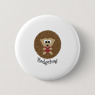 Badge Rond 5 Cm Hedgehug Hedgehog