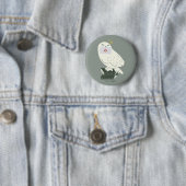 Badge Rond 5 Cm Hedwig With Letter Whimsical Drawing (En situation)
