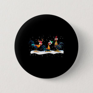 Badge Rond 5 Cm Hei Hei Chicken Christmas - Uni