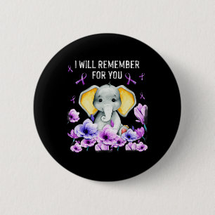 Badge Rond 5 Cm Heimerheimer Sensibilisation Eléphant mignon Je Re