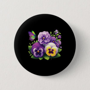 Badge Rond 5 Cm Heimerheimer Viola Floral Pansy Dementi Heimerheim