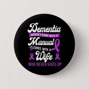 Badge Rond 5 Cm Heimerheimer's Dementia Sensibilisation soutien Fe
