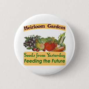 Badge Rond 5 Cm Heirloom Gardens Green Dire