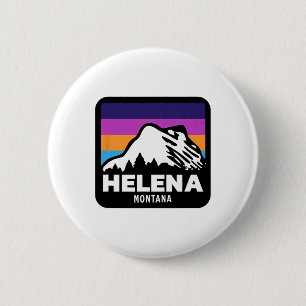 Badge Rond 5 Cm Helena Montana Pêche Ski Snowboard Famille