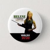 Badge Rond 5 Cm Helene Miller Walsh, Première Dame (Devant)