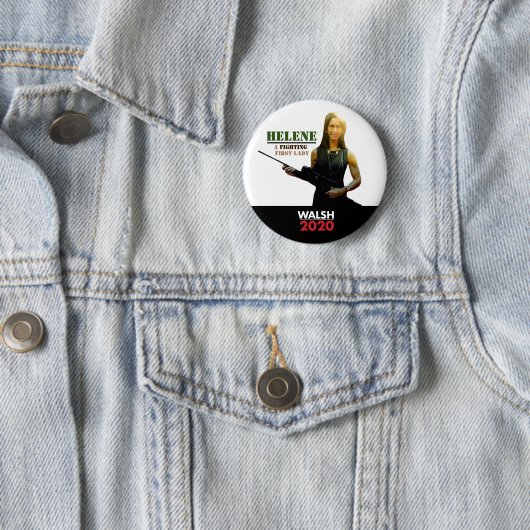 Badge Rond 5 Cm Helene Miller Walsh, Première Dame (En situation)