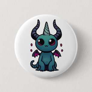 Badge Rond 5 Cm Helhorn le bouton de cryptage Demonic Unicorn