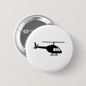Badge Rond 5 Cm Hélicoptère (Devant & derrière)