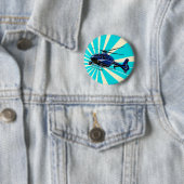 Badge Rond 5 Cm Hélicoptère (En situation)