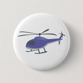 Badge Rond 5 Cm Hélicoptère volant mignon (Devant)