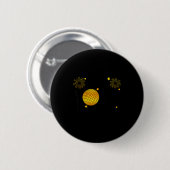 Badge Rond 5 Cm Hello 2026 Happy New Year 2026 Coquette Bow Disco (Devant & derrière)