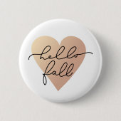 Badge Rond 5 Cm Hello Fall Love Heart (Devant)