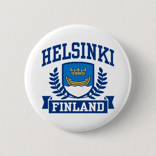 Badge Rond 5 Cm Helsinki Finlande (Devant)