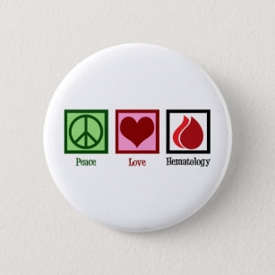 Badge Rond 5 Cm Hématologie de l'amour pour la paix
