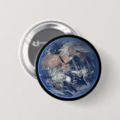 Badge Rond 5 Cm Hémisphère Est Sur La Planète Terre. (Devant & derrière)