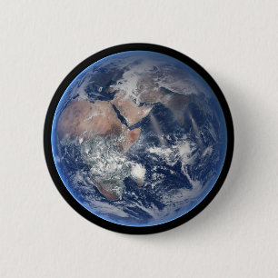 Badge Rond 5 Cm Hémisphère Est Sur La Planète Terre.