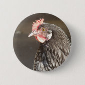 Badge Rond 5 Cm Hen bleu (Devant)