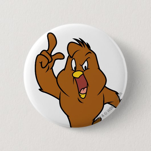 Badge Rond 5 Cm Henery Hawk hurle (Devant)