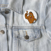 Badge Rond 5 Cm Henery Hawk hurle (En situation)