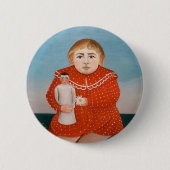 Badge Rond 5 Cm Henri Rousseau - Enfant avec poupée (Devant)