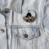 Badge Rond 5 Cm Henri Rousseau - Garçon sur les rochers (En situation)