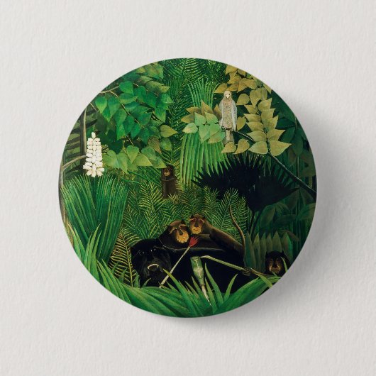 Badge Rond 5 Cm Henri Rousseau - Les Joyeux Jesters (Devant)