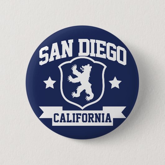 Badge Rond 5 Cm Héraldique de San Diego (Devant)