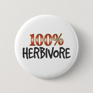 Badge Rond 5 Cm Herbivore 100 pour cent