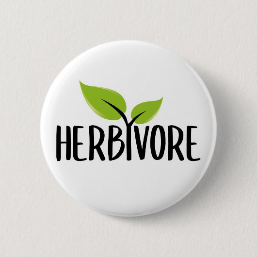 Badge Rond 5 Cm Herbivore, activisme végétalien (Devant)
