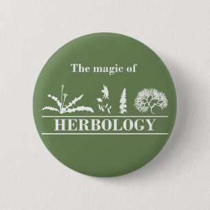 Badge Rond 5 Cm Herbologie herboriste herboriste