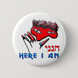 Badge Rond 5 Cm Here I am