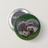 Badge Rond 5 Cm Hérisson (Devant & derrière)