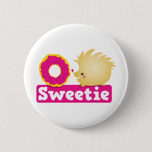 Badge Rond 5 Cm HÉRISSON de bonbon (Devant)