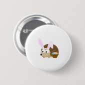 Badge Rond 5 Cm Hérisson de Pâques mignon (Devant & derrière)