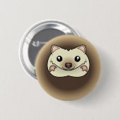 Badge Rond 5 Cm Hérisson nain de dessin animé (Devant & derrière)