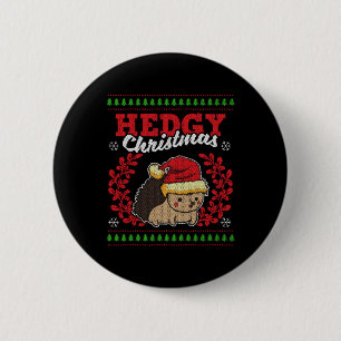 Badge Rond 5 Cm Hérisson Noël laid Noël Noël Noël Noël Noël Noël c