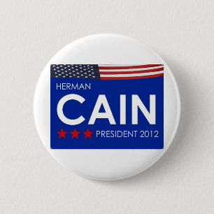 Badge Rond 5 Cm Herman Caïn 2012