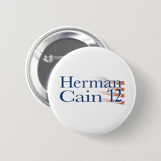 Badge Rond 5 Cm Herman Caïn 2012 (Devant & derrière)