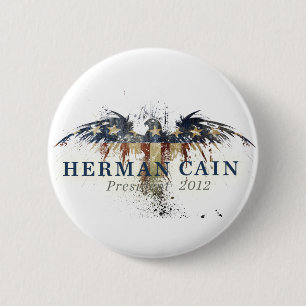 Badge Rond 5 Cm Herman Caïn pour le président